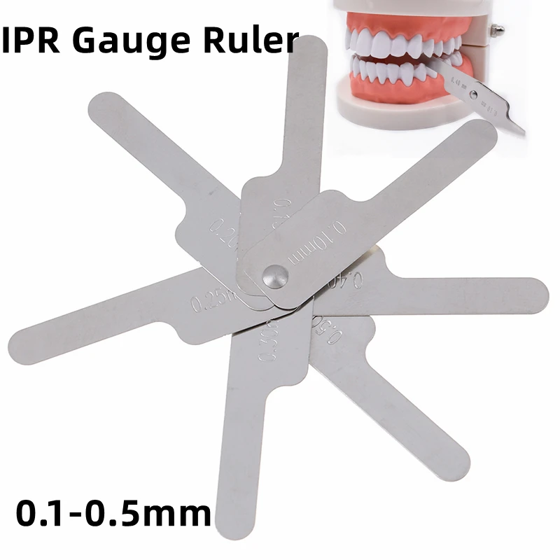 

1sets Oral Interproximal Reduction Gauge Ruler Tooth Gap Measure Reciprocating IPR System Stainless Steel Orthodontic Instrument