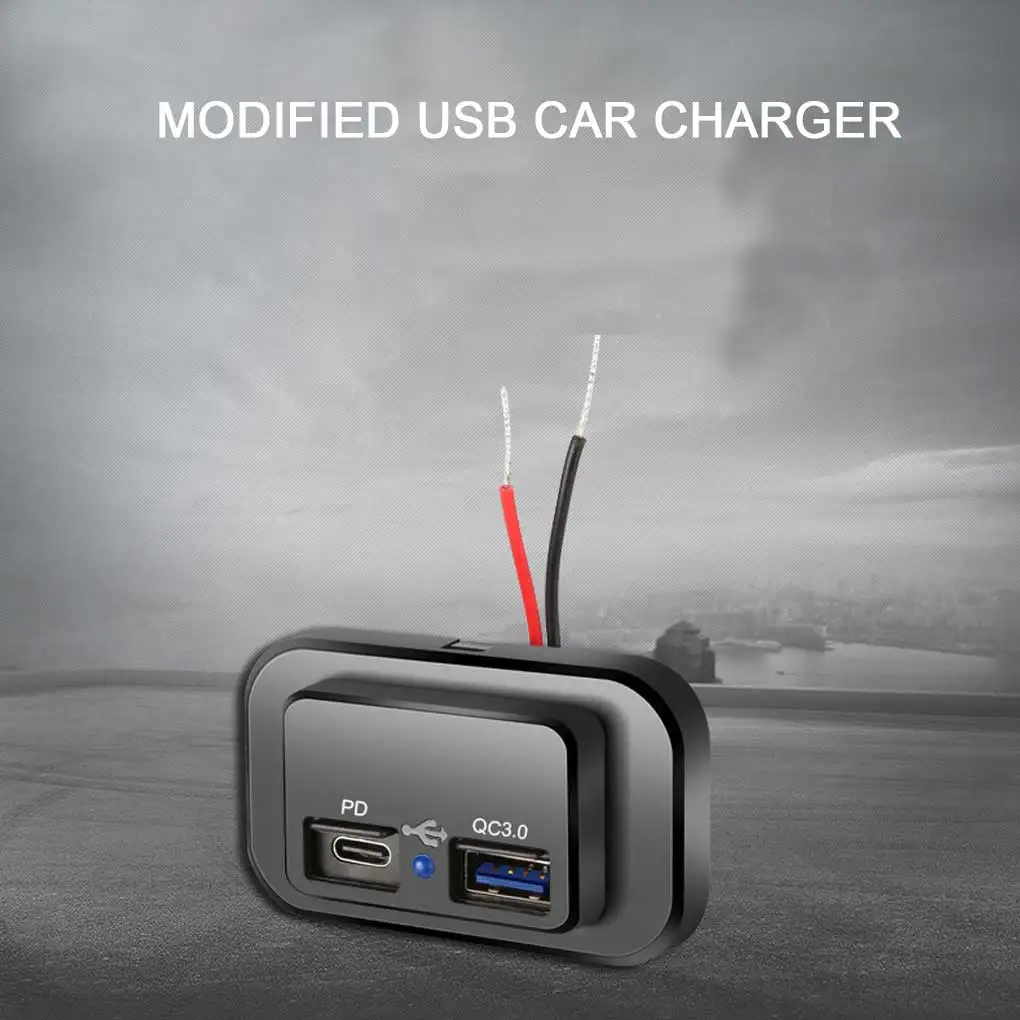 

Car Charger Charging Socket Panel Power Outlet Automobile Spare Parts