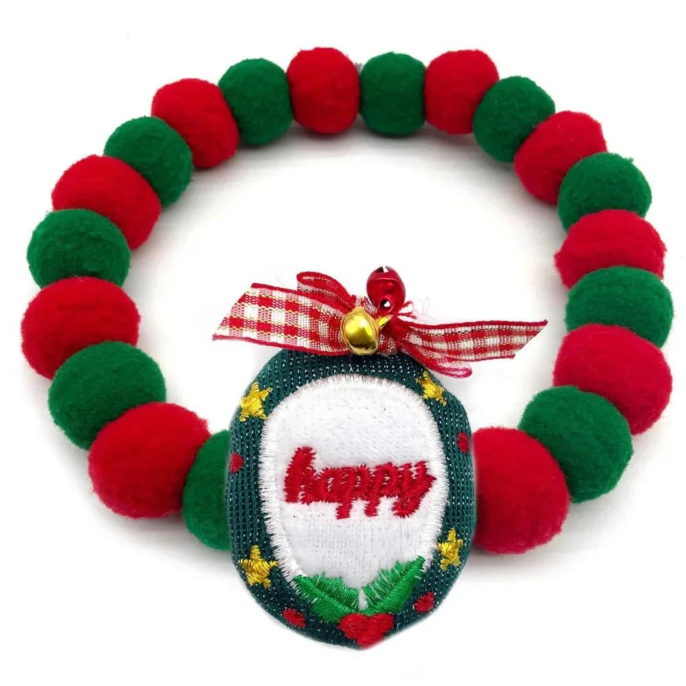 Collar con bolas de pelo 30 piezas para perros