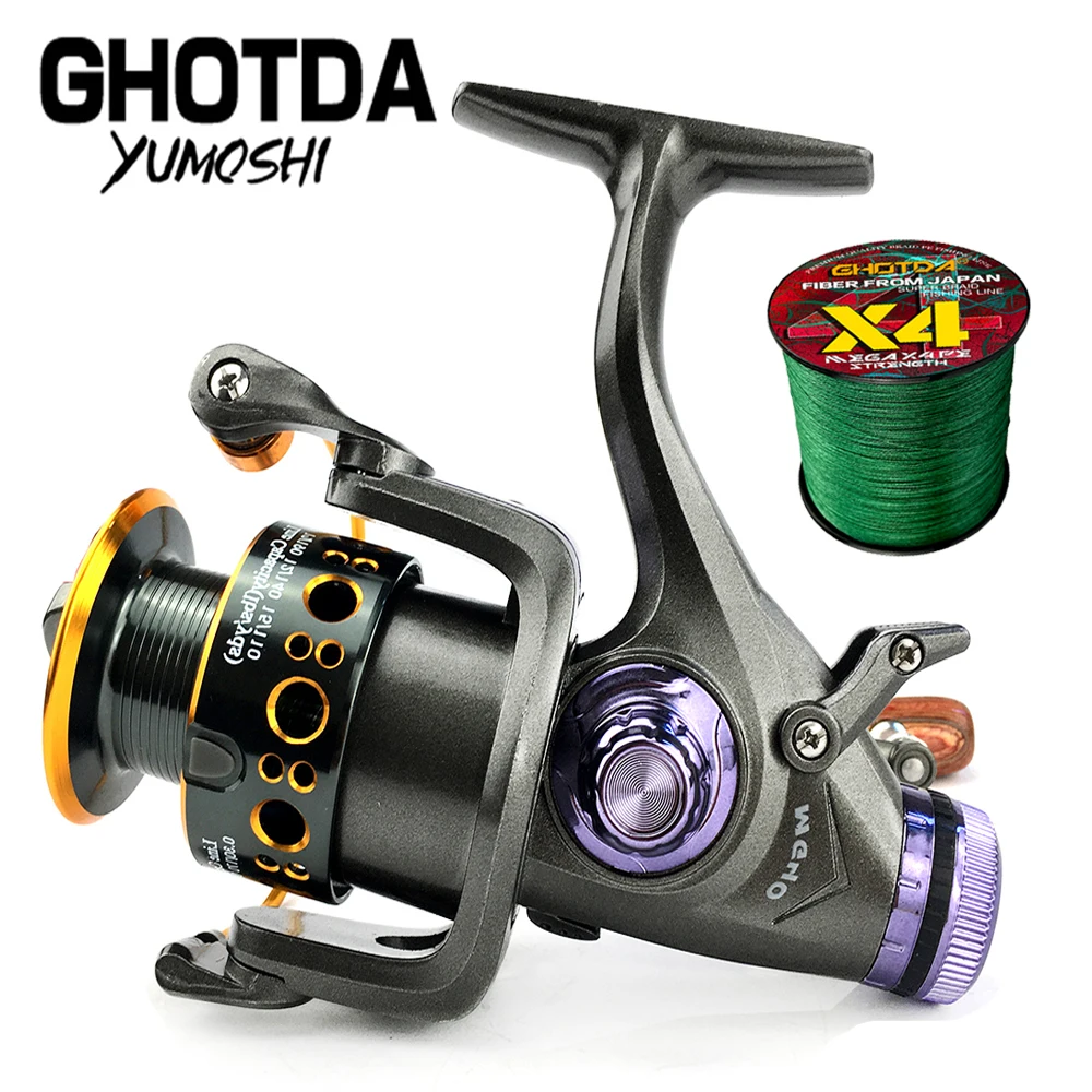 

GHOTDA Fishing Reel Dual Brake System 10+1 BB Speed Ratio Smooth Spinning Reels Deep Spool Interchangeable Handle Fishing Tackle