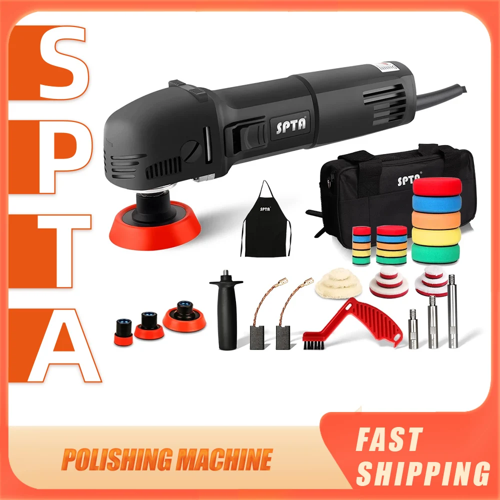 SPTA-Mini pulidora eléctrica para coche, máquina de encerado de
