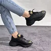 New Heel Mesh Sports Shoes Sneakers Women's Breathable Lace-up Platform Sneakers Splicing Lace Up Outdoor Vulcanized Shoes 4
