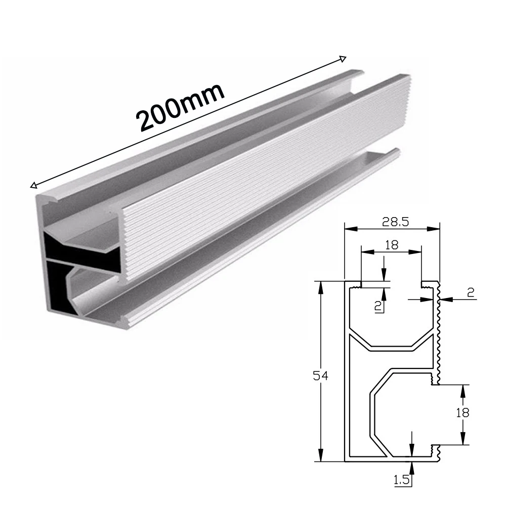 Solar Panel Mounting Set Solar Panel Brackets Photovoltaic Panel Roof Mounting Rails Solar System Mounting Brackets Aluminium Rails For Roof Caravan Boat