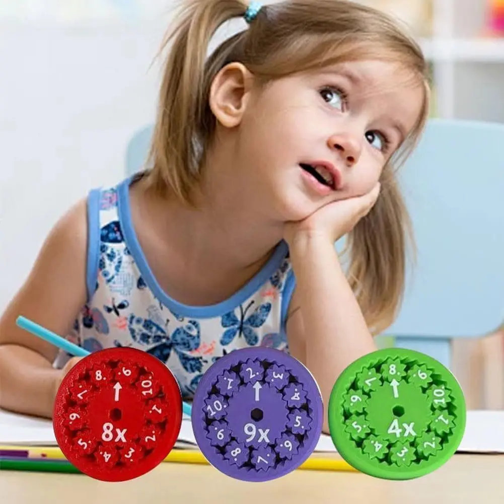 Math Fidget Spinners Educational Toy Set for Kids - Fun Fingertip Games for Learning Addition, Subtraction, Multiplication & Division