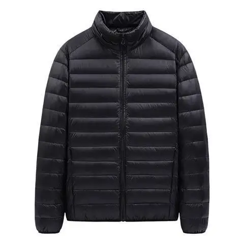 

Men Down Jackets Solid Color Wind-Resistant Jackets for Men 2022 Winter New Fashion Stand Collar Men Clothing Outdoor Casual