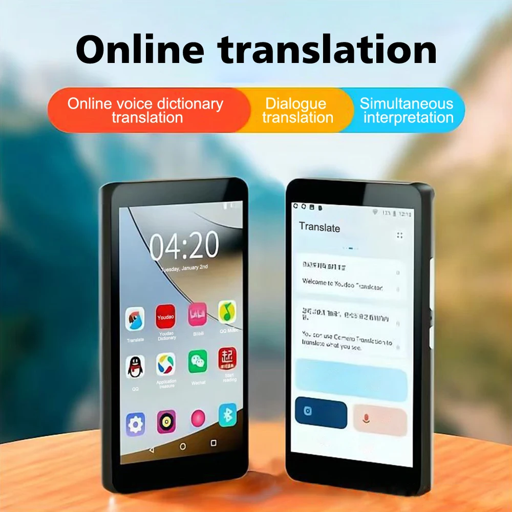 16G/32G WiFi MP5 Player 3.97-inch Large IPS Touch Screen MP4 MP3 Player 8-core CPU Video Audio Work with Android Apps