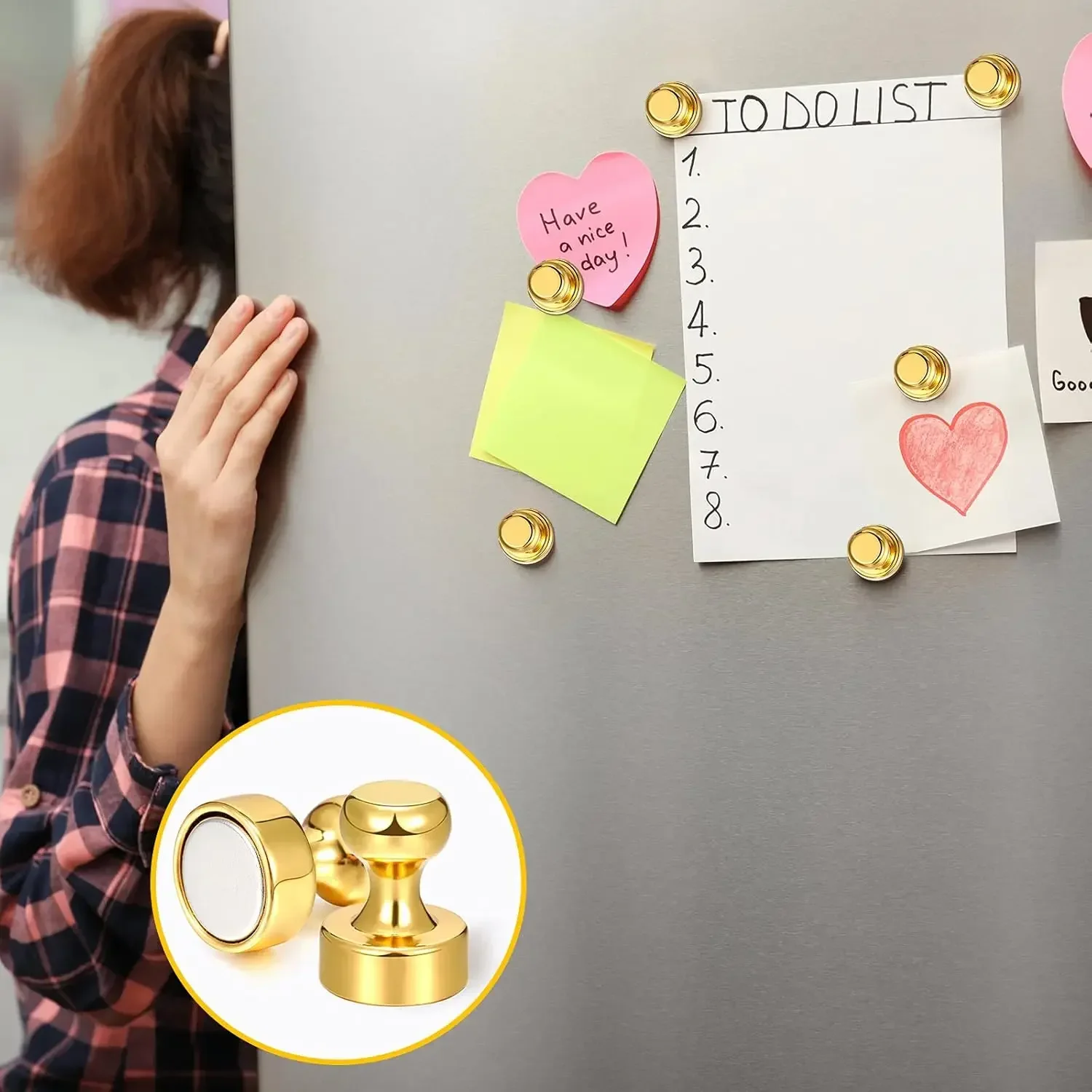 Wholesale Super Strong Magnet PushPin for Rafrigerator Pin Sheet Whiteboard Magnetic Pushpins Sucker Thumbtack Magnets Push Pins