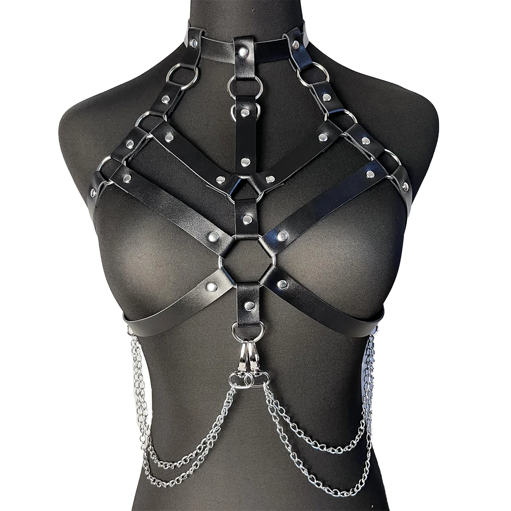 Harness Woman Belt Bondage Chest Harness Leather Lingerie Sexy Corset Gothic Clothes Women Sexy Underwear Fetish Suspenders S4d40413d4fa941679b967bab5227349fg
