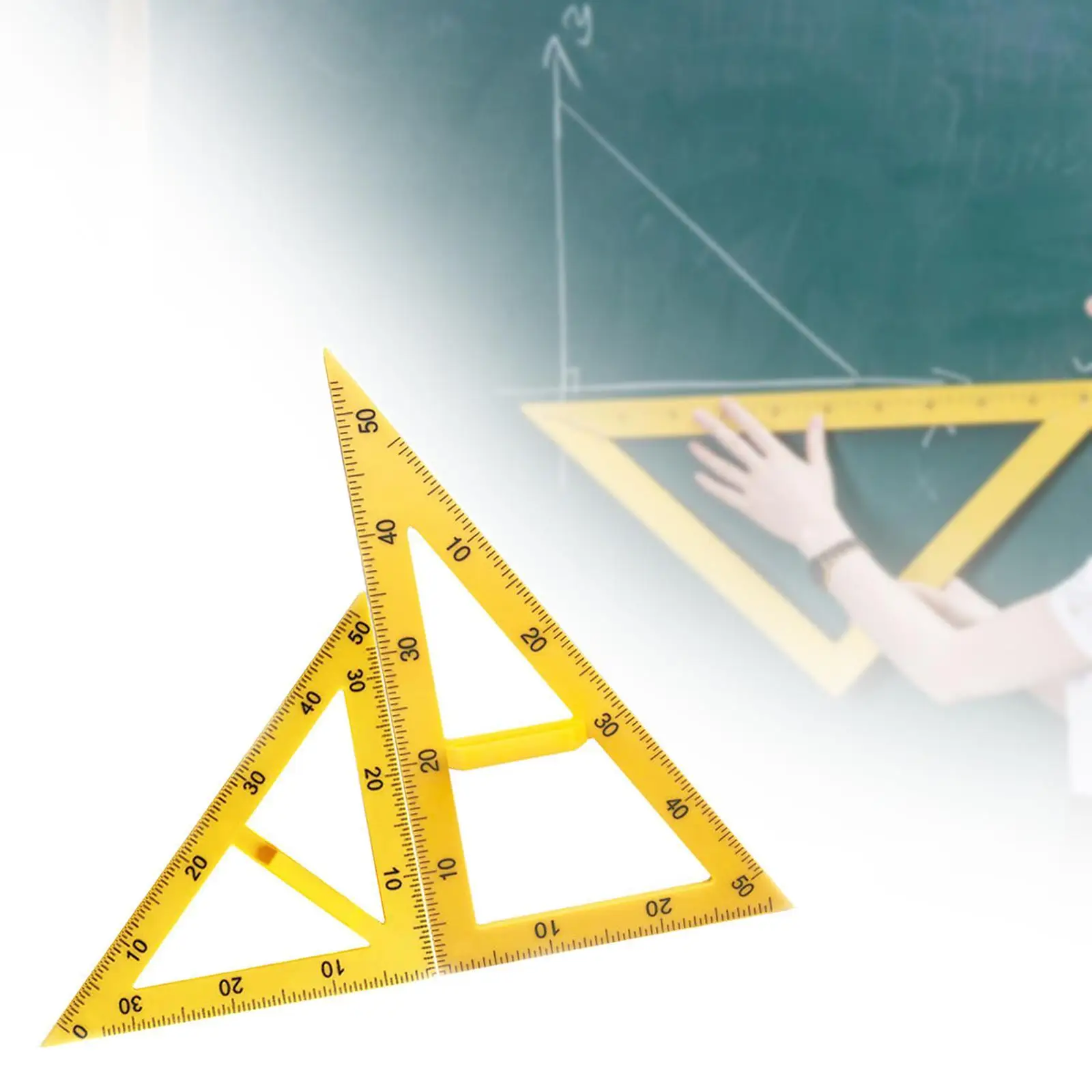 2 Pieces Math Geometry Ruler Triangle for Teachers Classroom Blackboard