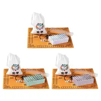 Mini mAh Jong Game Set Activity Game Traditional Entertainment Party Friends Gathering Game for Home Party Travel New Year 1