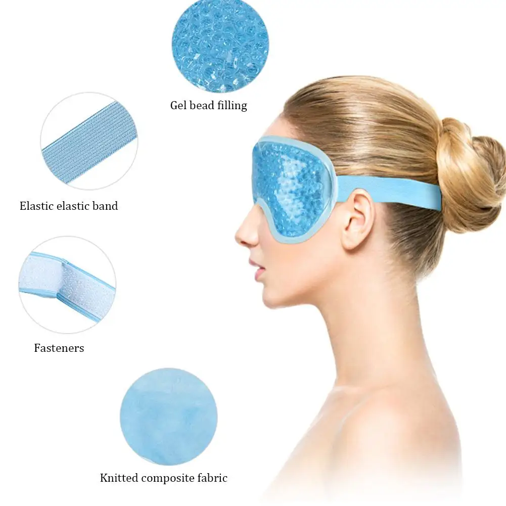 

Gel Eye Mask Reusable Beads Beauty Face Eye Hot Cold Soothing Compressed Head Sleeping Ice Pack Goggles Mask Pain Sleeping T1A5