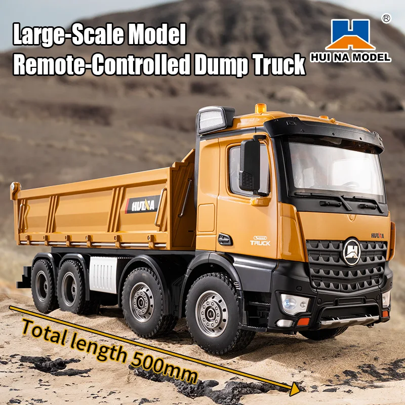 Huina 1536 Semi-Alloy Heavy Transport Dump Truck Excavator Acousto-Optic Remote Control Engineering Car Toy For Kids Xmas Gift 4