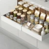 Cabinet pull-out storage rack,kitchen dish rack,spice rack,No punching telescopic expansion storage box, cutlery storage basket 5