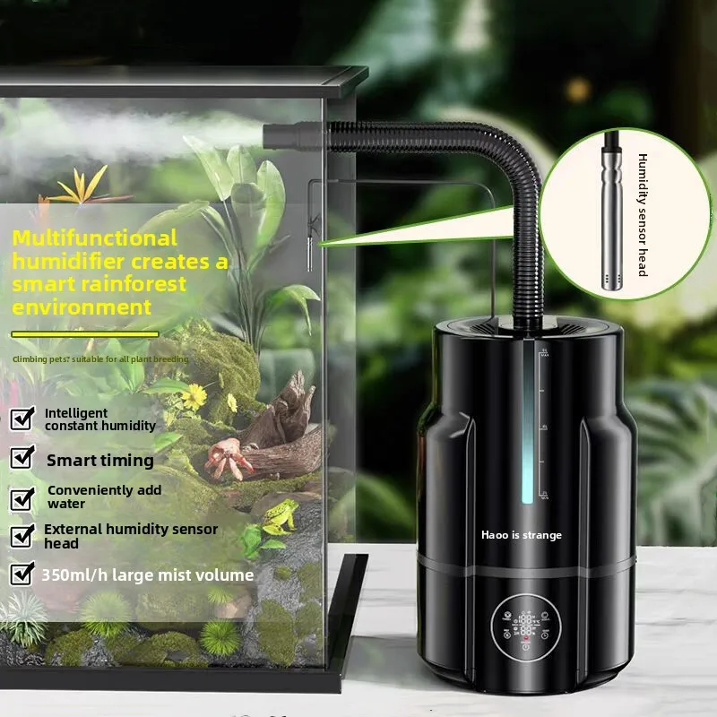 6L Ultrasonic Animal and Plant Humidifier | Automatic Humidity Adjustment+Timing Spray | Low Noise Design | Special for Potting/