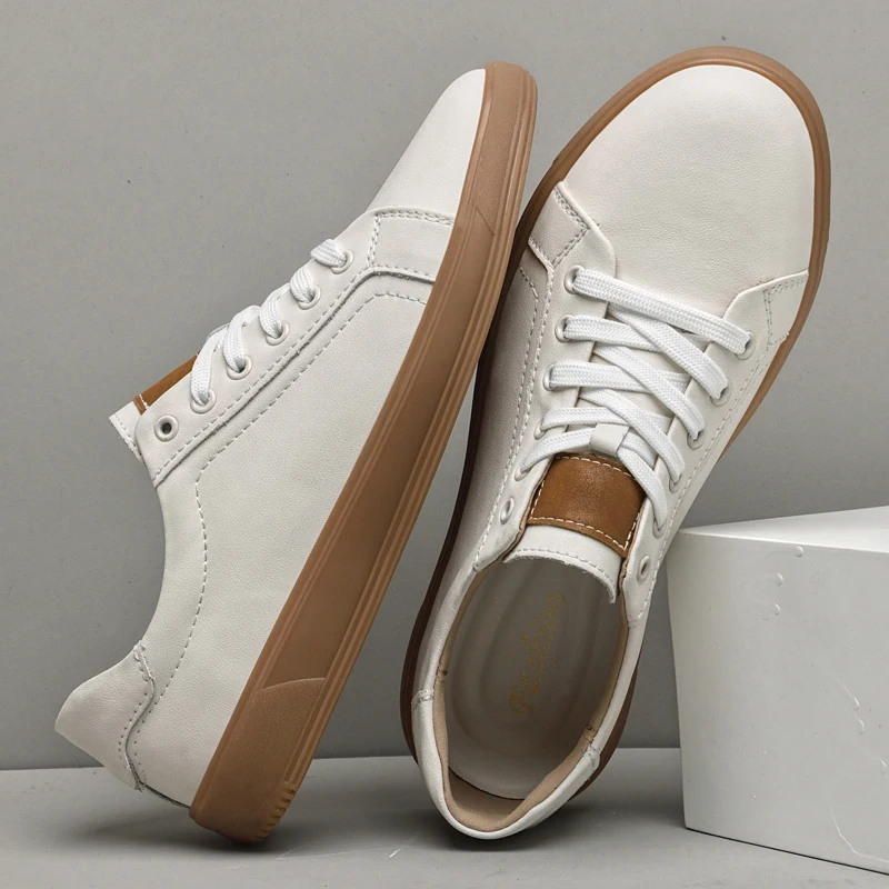 Genuine Leather Men's Shoes Business Versatile Casual Shoes Comfortable Walking Sneakers Leisure Walk Male Skateboard Footwear