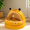 New Cute Mongolian Yurt Pet Nest Home Pet Supplies Semi Closed Panda Nest Fun Cat Playful Autumn and Winter Warm Dog Nest 3