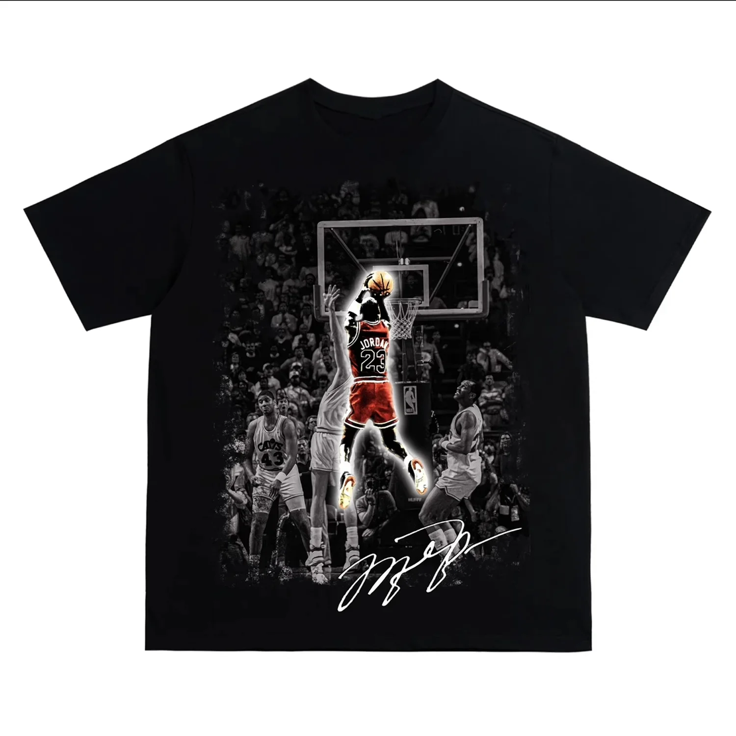 Michael-The Shot Sports Vintage T-shirt Men's Women's Short-Sleeved Tops 260 Grams Heavy Cotton