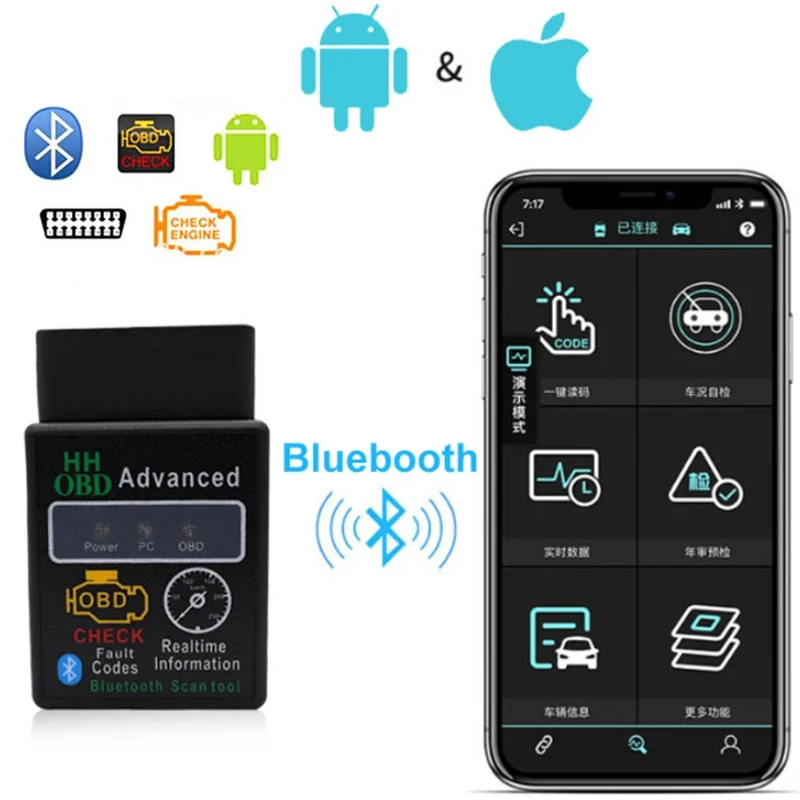 Scanner Diagnostico OBD2 WiFi V1.5 Per Auto – Lettore Codici Guasti, Compatibile Con Tutti I Sistemi, Supporta Parametri In Tempo Reale