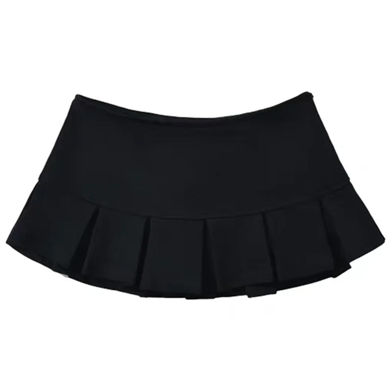2025 Sexy High Waist Pleated Mini Skirts Women Streetwear A Line Super Short Skirts Woman Korean Fashion Gray Skirt with Shorts 4