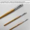 3pcs Goat Hair Dry Brush Set for Miniature Models - Washable, Broad Tip Paint Brushes for Hobbyists and Enthusiasts, Wood Handle 4