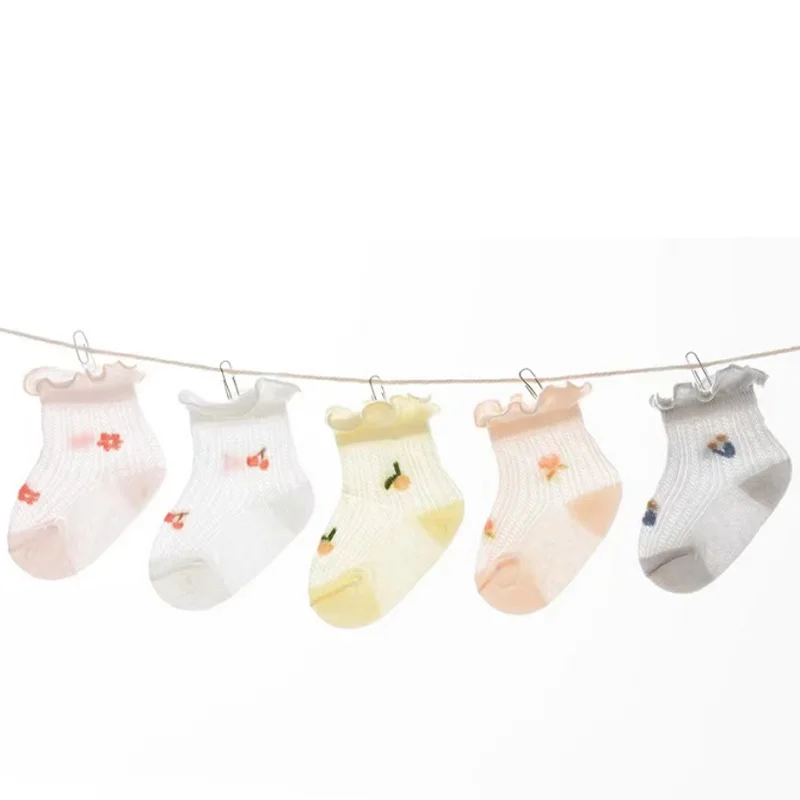 Chaussettes pour nouveau-né, lot de 3 paires, fines, décontractées, pour enfants, été