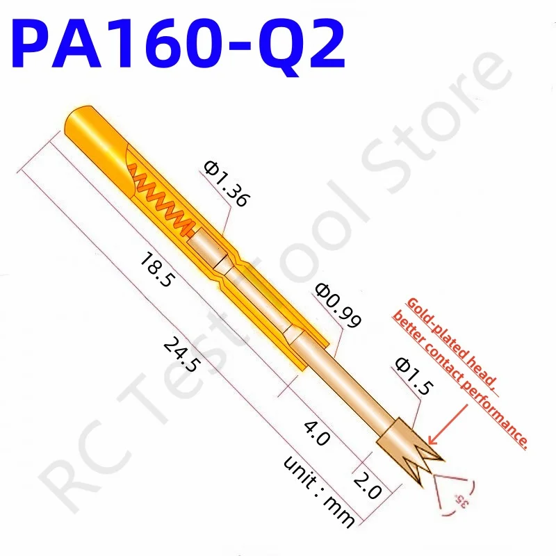 100 шт., шпильки для диагностики 24,5 мм, 1,36 мм, 1,50 мм