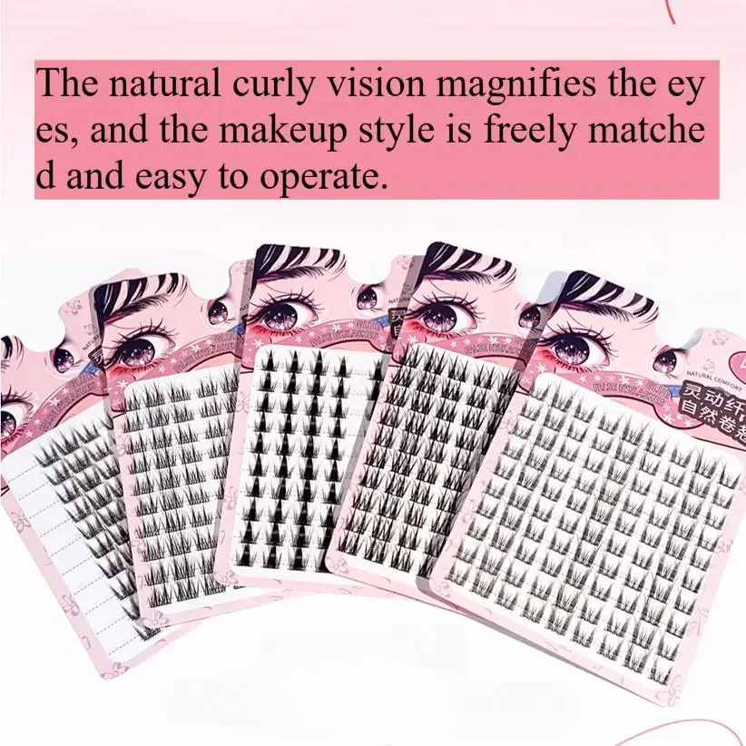HISYI fünf optionale natürliche Katzenfee-Sonnenblumen-Falsche Wimpern Anfänger natürliche Rolle Comic falsche Wimpern Augen-Make-up – Detail 10