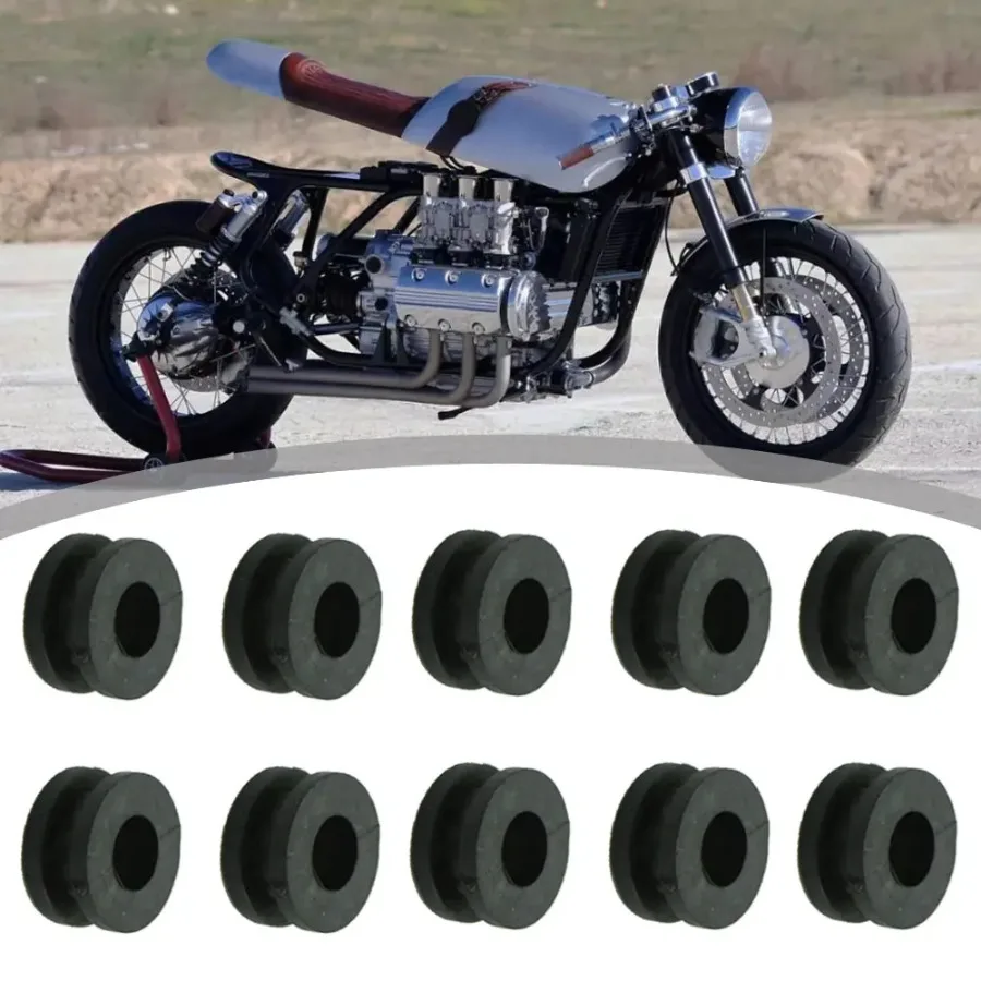

10pcs Motorcycle M6 Black Rubber Cover Fairings Grommets Buffer Washer Bolt Accessories for Honda Goldwing GL1000 GL1200 GL1500