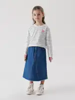 MARC & JANIE Girls A-Line Denim Skirt Fashion Midi Jean Skirt Kids Cotton Fall Half Dress 241595 2