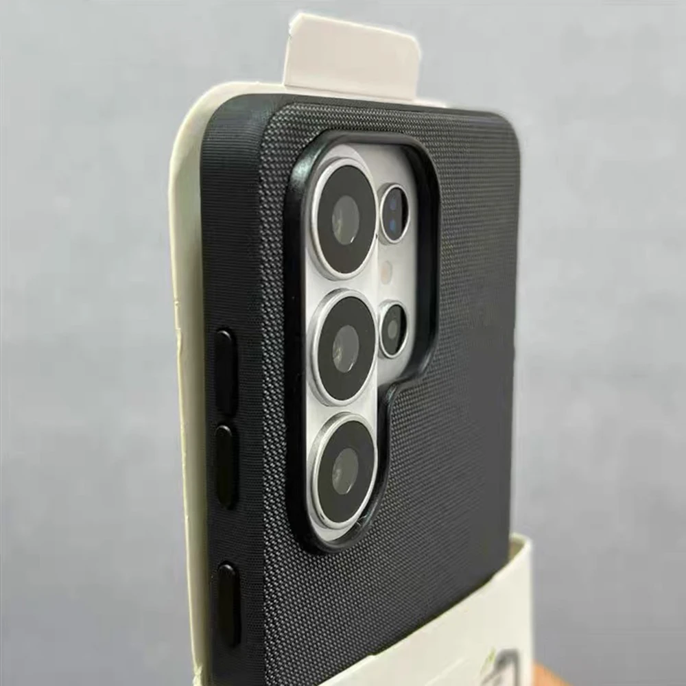 Premium Woven Fabric Magnetic Case with Matte Anti-Slip Bumper Cover