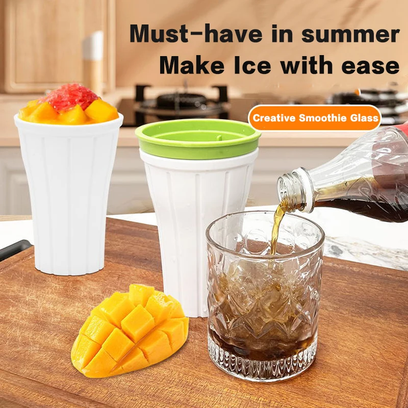 Frozen Magic Slushy Cup Smoothie Cups with Lids and Straws Slushie Maker Cup  Fasting Cooling Make Milkshake Smoothie Freeze Beer - AliExpress