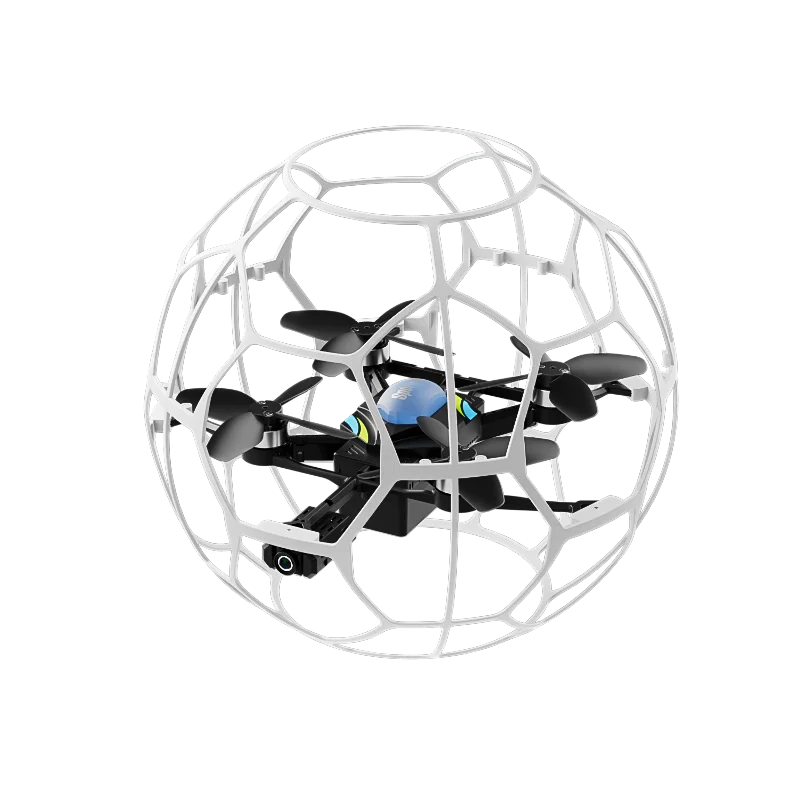 Drone V51 avec caméra FPV HD, protection 3D, pour enfants