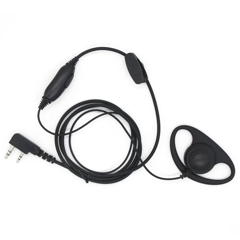 D Shape Earphone for KENWOOD Soft Rubber Earpiece Headset for BAOFENG Radio BF-777S/888S UV-5R K Port Earpiece