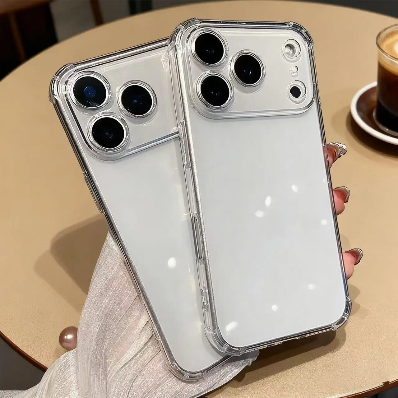 Enhanced Shockproof TPU Transparent Phone Case - Anti-fall Protection