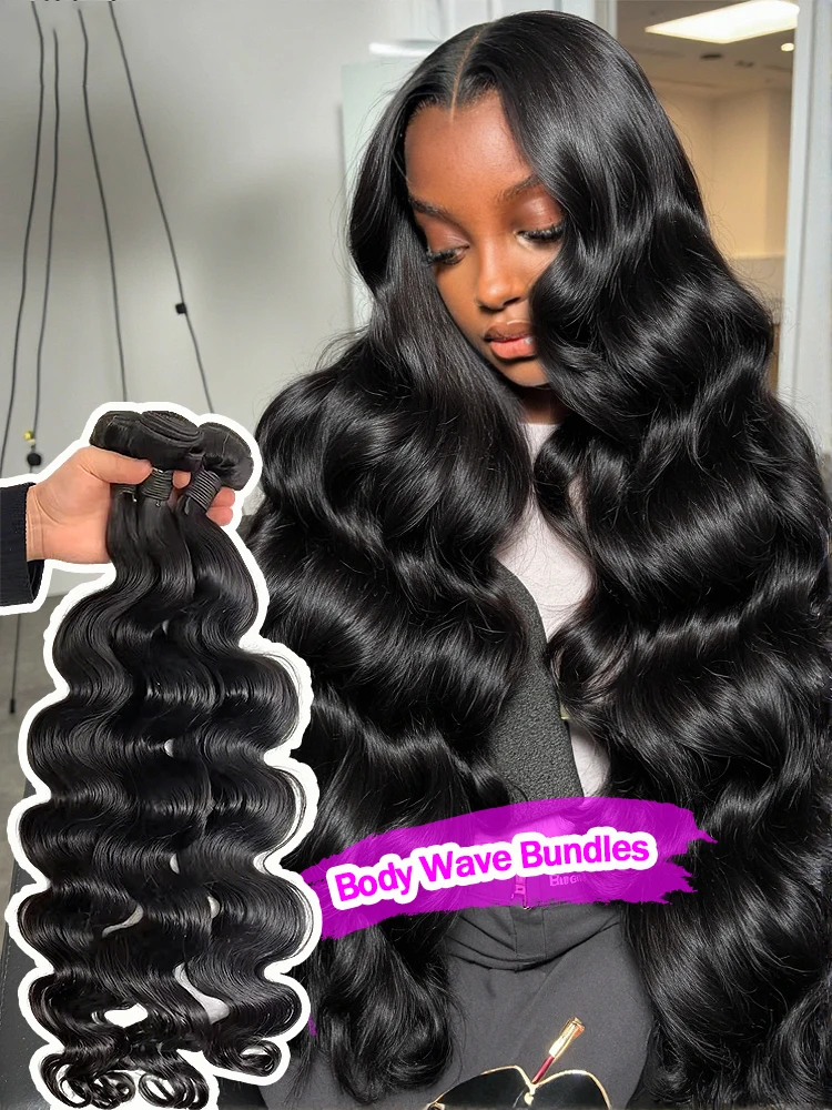 Body Wave Raw 1 3 4 Human Hair Bundles Unprocessed Human Hair Wavys Double Drawn Weft Virgin Hair Bundles Weave Extensions 1