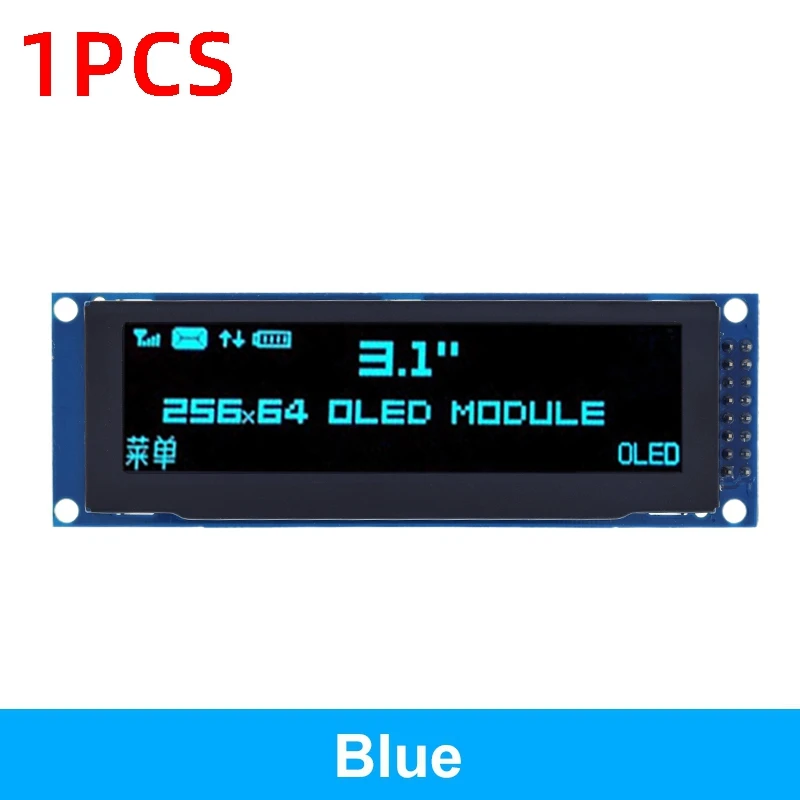Enhanced Real OLED Display - 3.12 256x64 Dots Graphic Screen with SSD1322 Controller and SPI Support