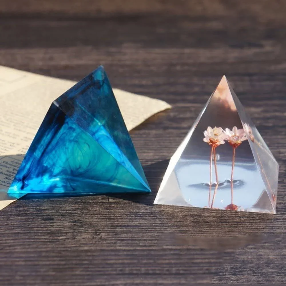 1PCS 5 Sizes Pyramid Jewelry Casting Molds Silicone Resin DIY Jewelry Craft Making Epoxy Resin Mold Supplies قوالب سيلكون
