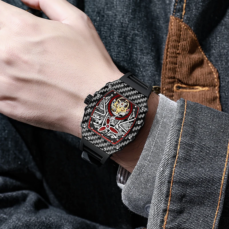 Casual Männer Luxus Wasserdicht Leucht Tourbillon Mann Handgelenk Militär Automatische Mechanische herren es_voghion.com