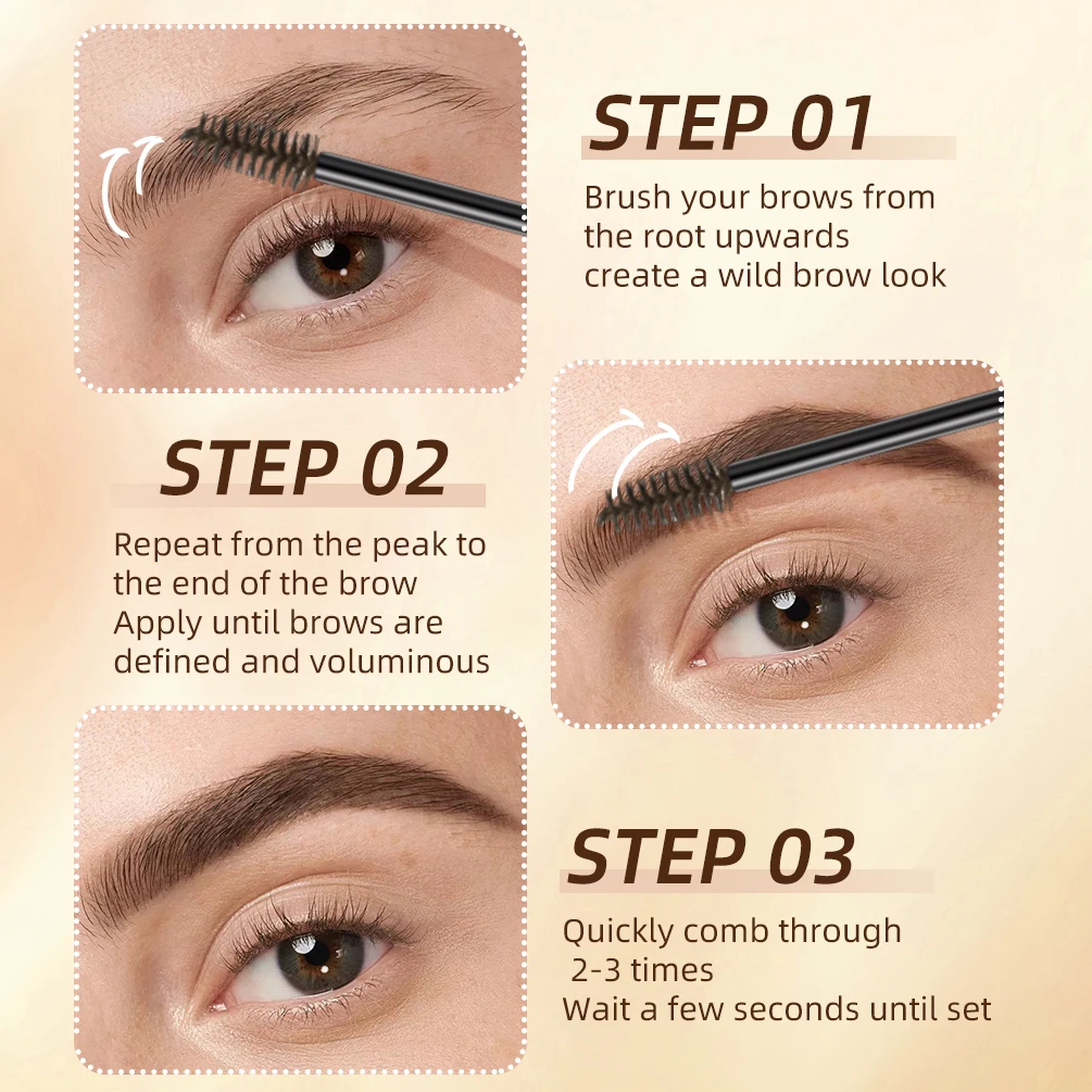 QIBEST Eyebrow Enhancers Waterproof Eyebrow Cream Makeup Eyebrow Gel Coffee Black Brown Paint Tint Pigment Sobrancelha Maquiagem 6