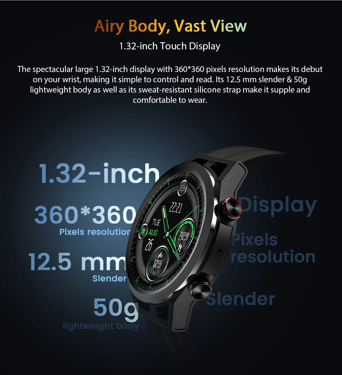 Blackview R8 PRO Ʈ ġ,    ƮϽ ƮĿ Ʈ ġ, 290mAh ͸, ȵ̵ IOS, 1.32 ġ