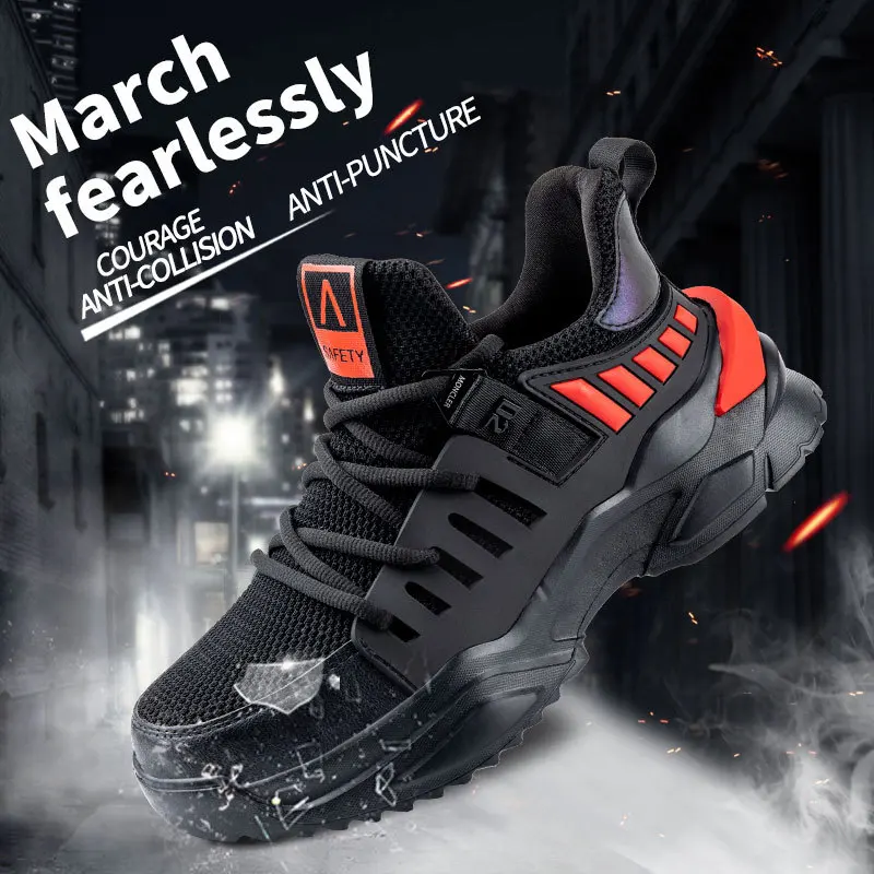 Big Size 36-48 Men Safety Work Boots Outdoor Hiking Shoes Women Sneakers Anti-smash Puncture Resistant Steel Toe Cap Shoes