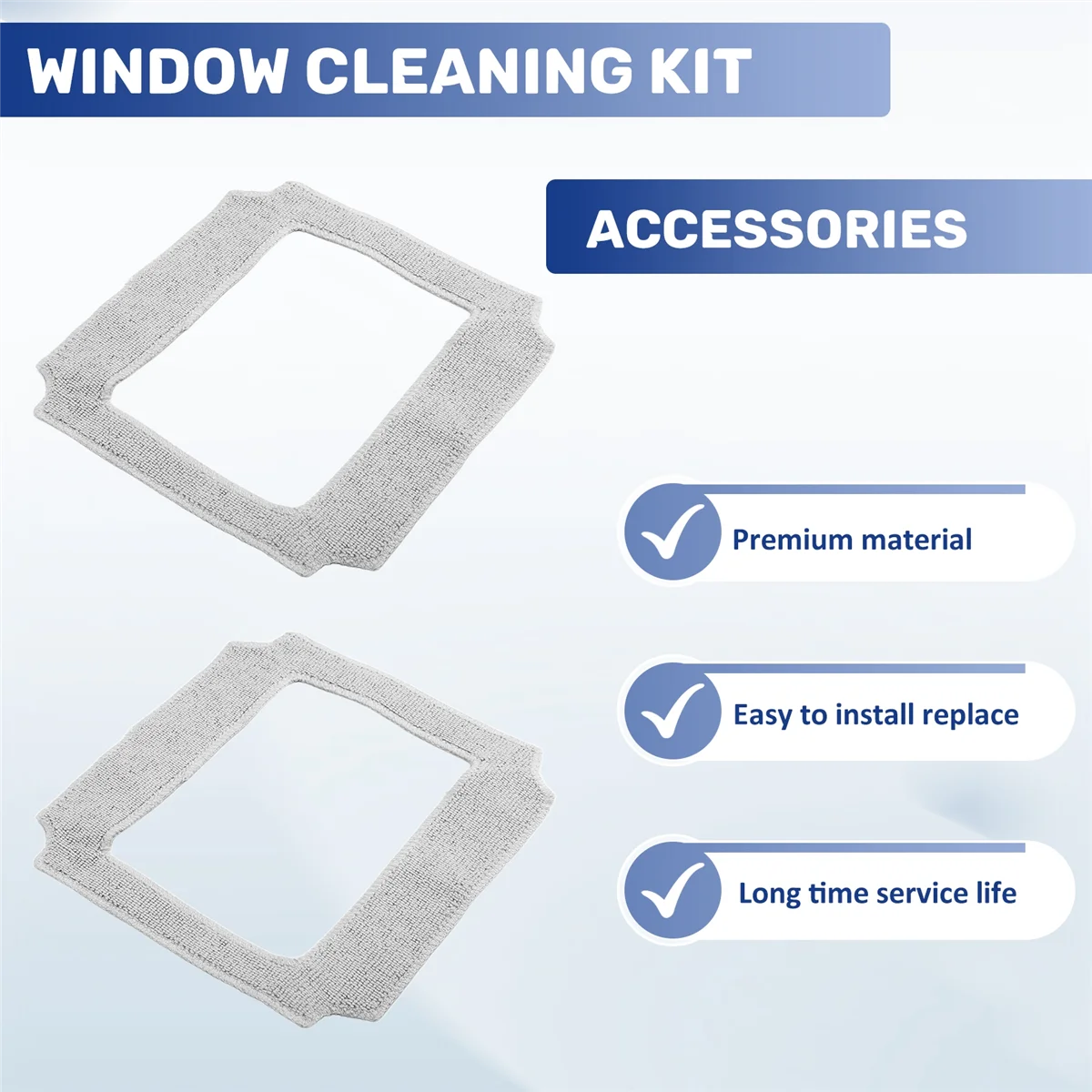 Y02A6PCS Window Cleaning Robot Mop Cloth Cleaning Rag Towel Dust Cloth for LIECTROUX YW910 window cleaning cloth