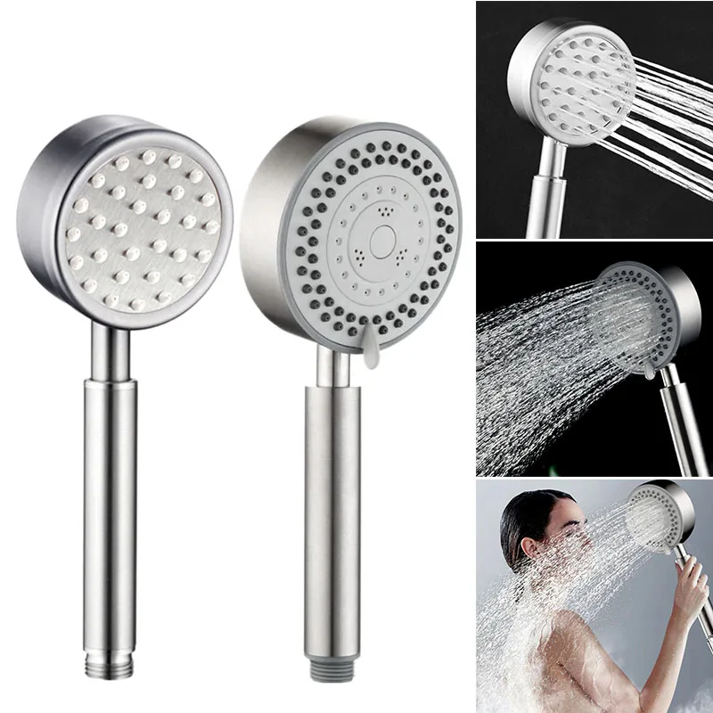 1pcs Stainless Steel Shower Head High Pressure Adjustable Bathroom
