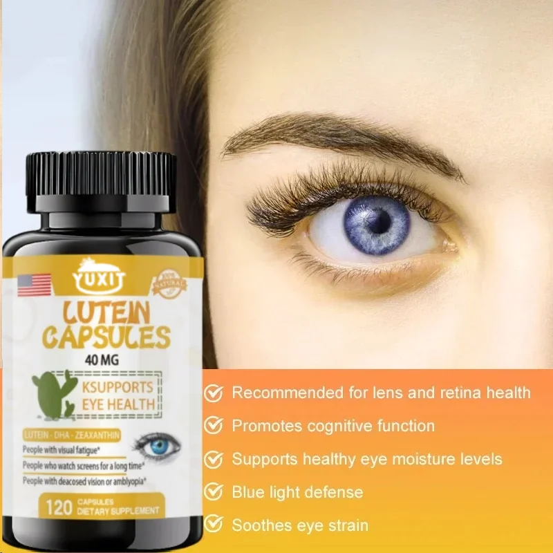 YUXIT Natural Treasure Lutein Pill, Eye Health Supplement And Vitamin, Supports Visual Health, 40mg