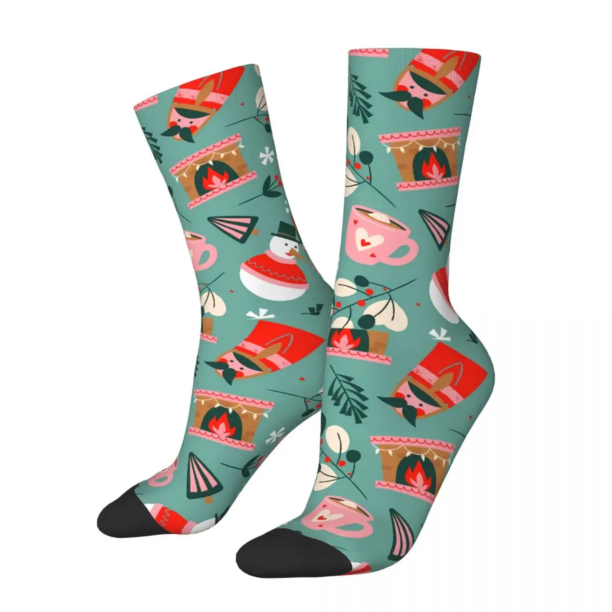 

Design Merry Christmas Day Socks Male Mens Women Autumn Stockings Hip Hop