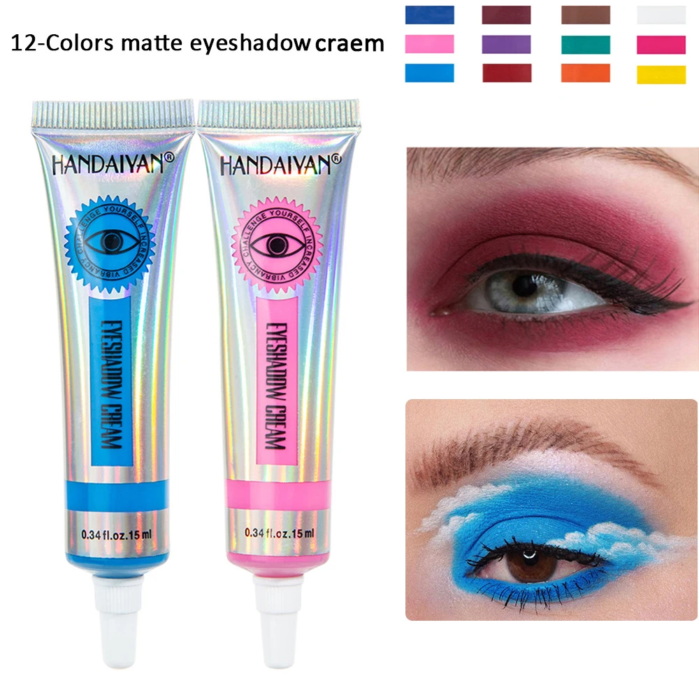 12 Colors Cream Eyeshadow Primer Enhancers Shadow Color Smooth Long