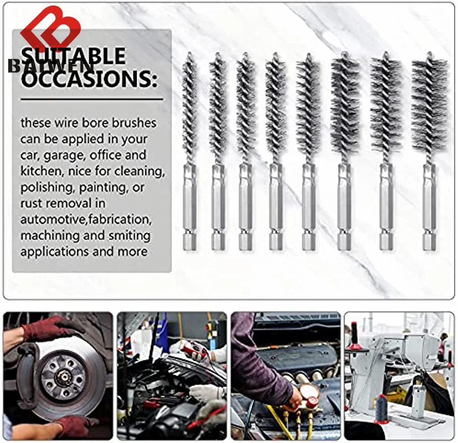 ���͸� �Ŀ� �帱�� ��ƿ ���� ���̾� �귯��, Ʃ�� ���̾� û�� �귯��, ����Ʈ ����, 1/4 ��ġ ���� ��ũ, 8mm, 10mm, 12mm, 15mm, 17mm, 19mm