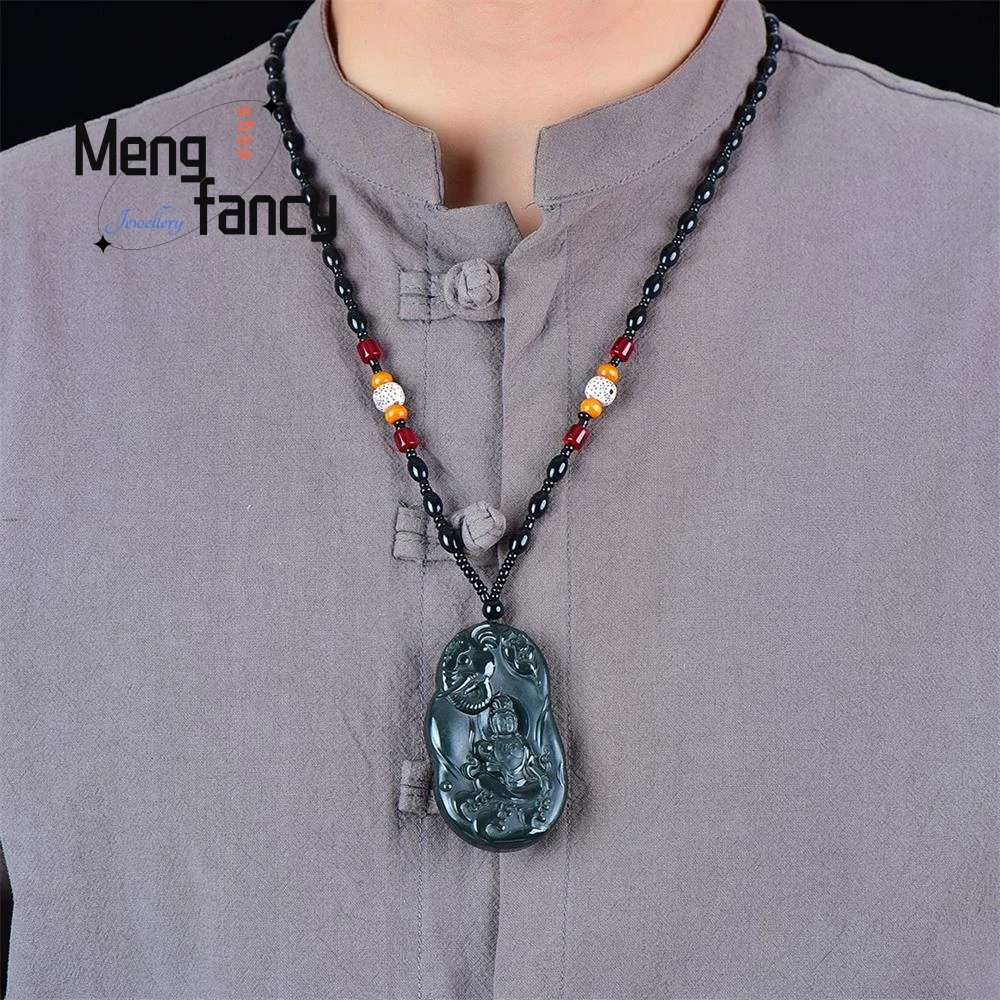 Рисунок 6 - Натуральный зеленый нефритовый кулон Гуаньинь