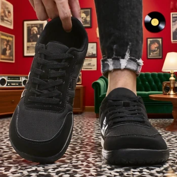 أحذية رجالية واسعة حافي القدمين للجنسين، أحذية مشي بسيطة غير قابلة للانزلاق، خفيفة الوزن قابلة للتنفس للرجال أحذية رياضية حافي القدمين 5