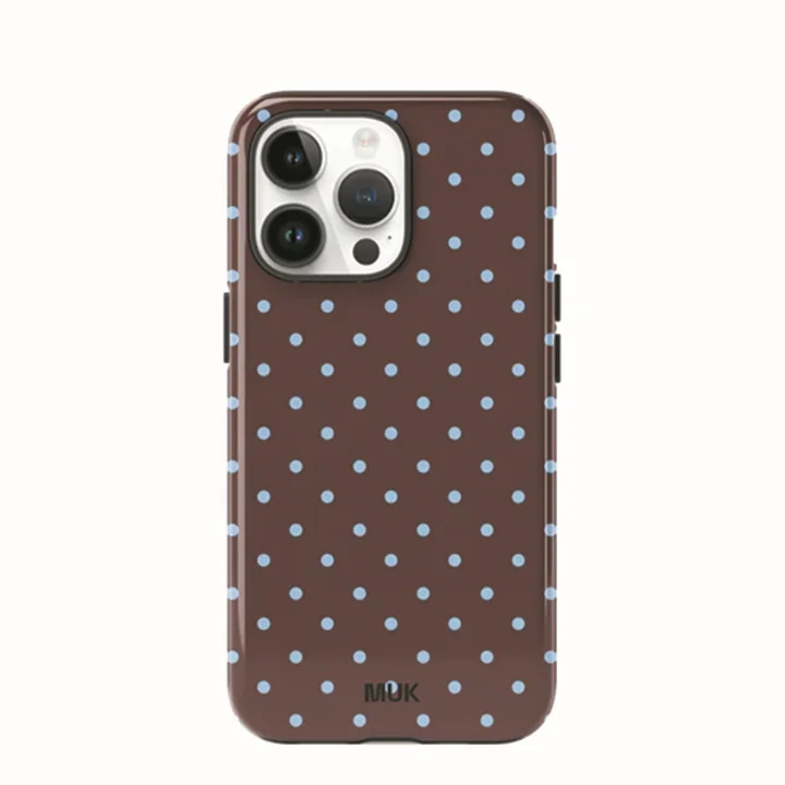 Elegant Double-Layer Y2K Polka Dot Phone Case